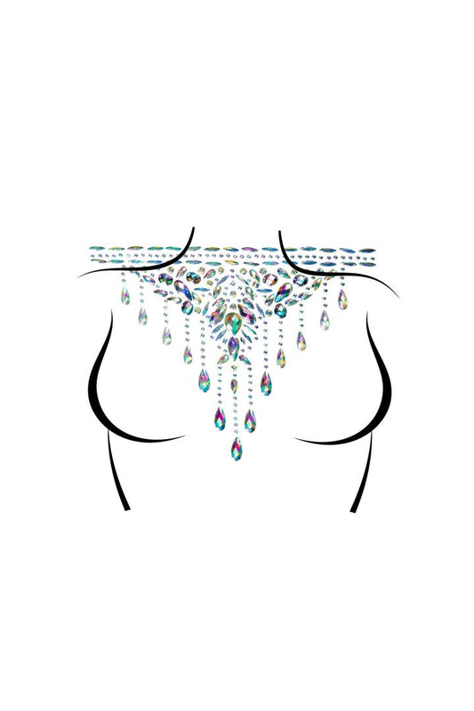 Leg Avenue Masquerade Choker Rhinestone Stick-On Jewels in One Size 1