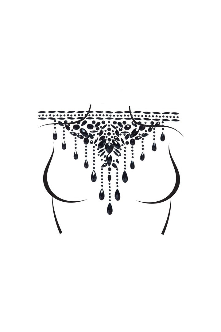 Leg Avenue Masquerade Choker Rhinestone Stick-On Jewels in One Size 