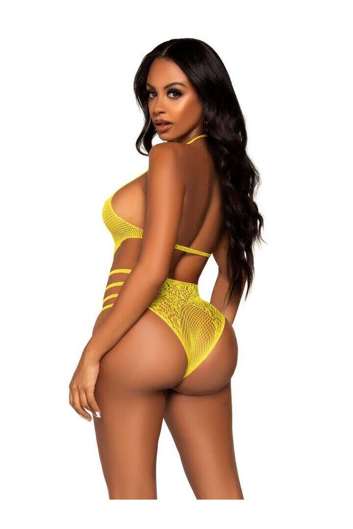 Leg Avenue Meet Me in Malibu Lace Bodysuit in One Size 10