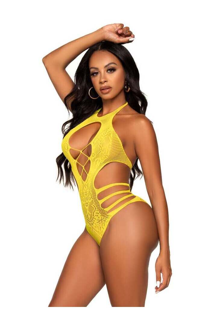 Leg Avenue Meet Me in Malibu Lace Bodysuit in One Size 11