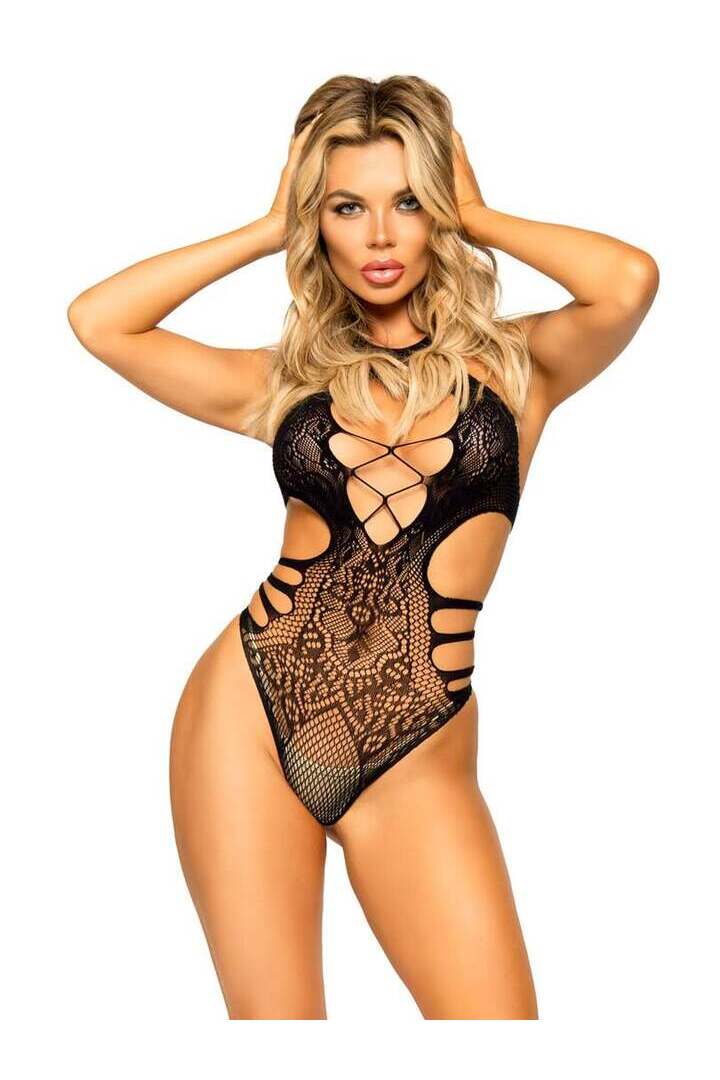 Leg Avenue Meet Me in Malibu Lace Bodysuit in One Size 5