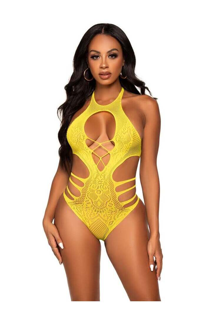Leg Avenue Meet Me in Malibu Lace Bodysuit in One Size 9
