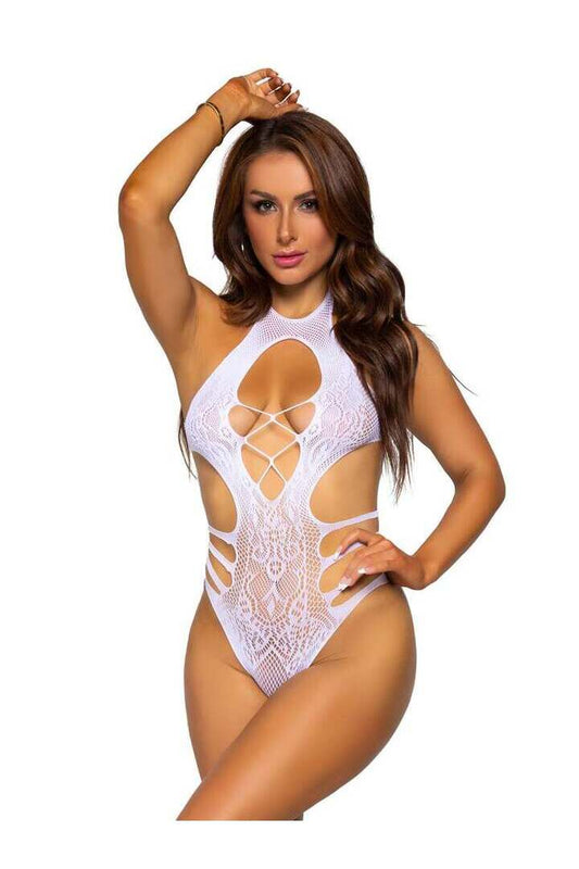 Leg Avenue Meet Me in Malibu Lace Bodysuit in One Size 