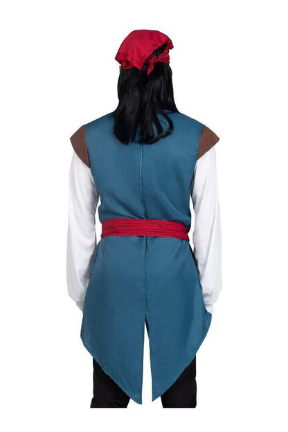 Leg Avenue Men's 3 PC Scoundrel Pirate Costume in Blue 2