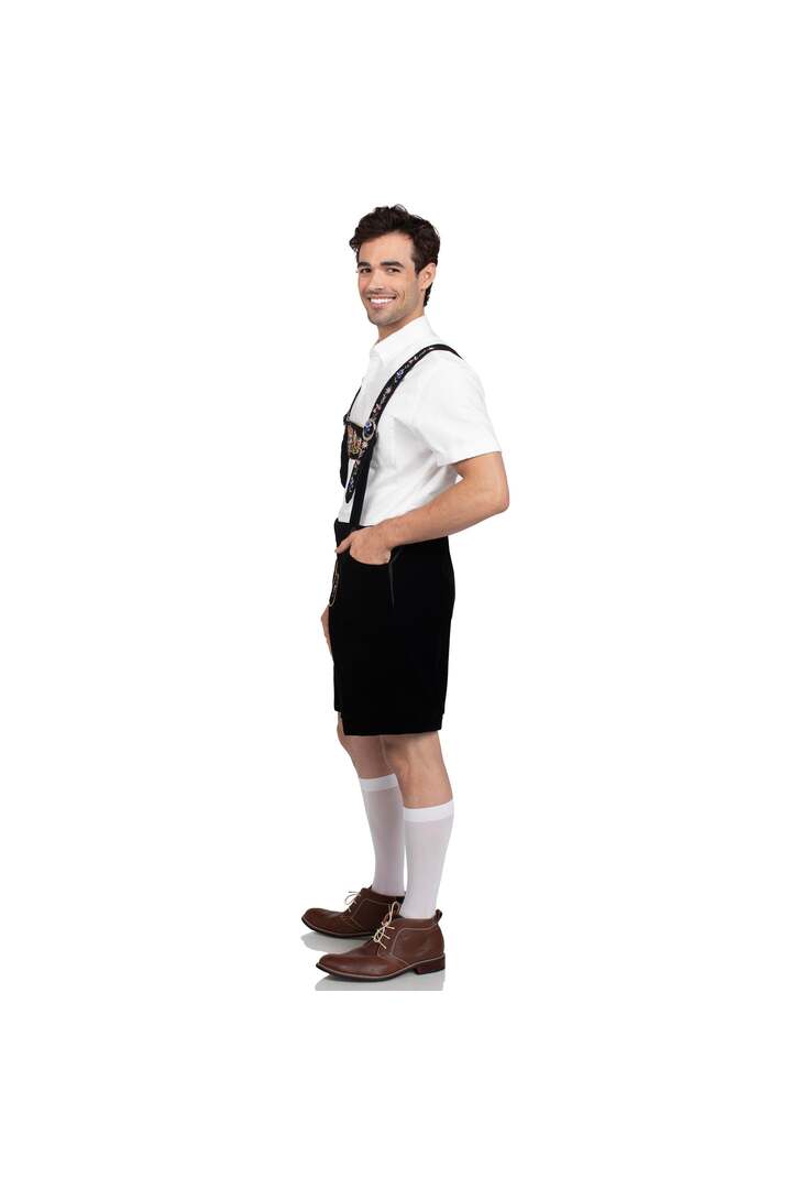 Leg Avenue Men's Bavarian Lederhosen Costume Black 2