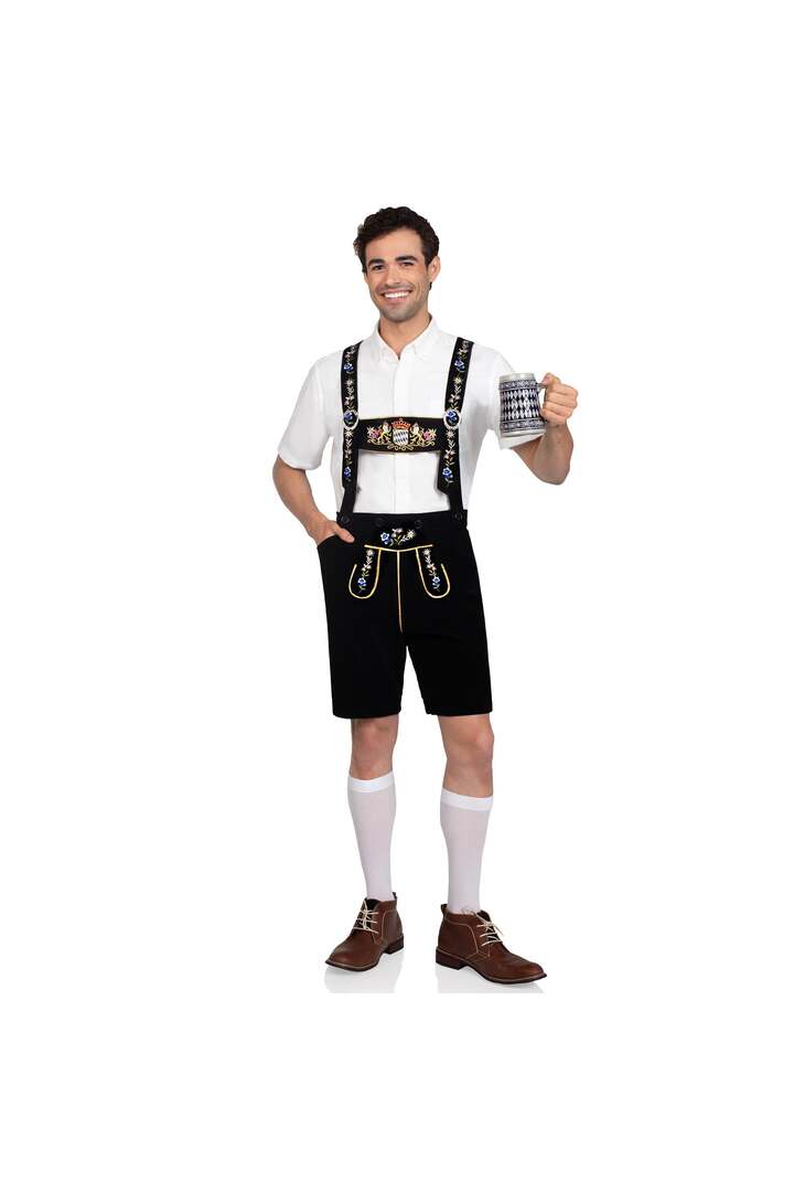 Leg Avenue Men's Bavarian Lederhosen Costume Black 3