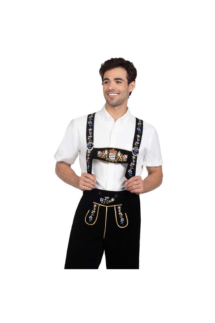 Leg Avenue Men's Bavarian Lederhosen Costume Black 5
