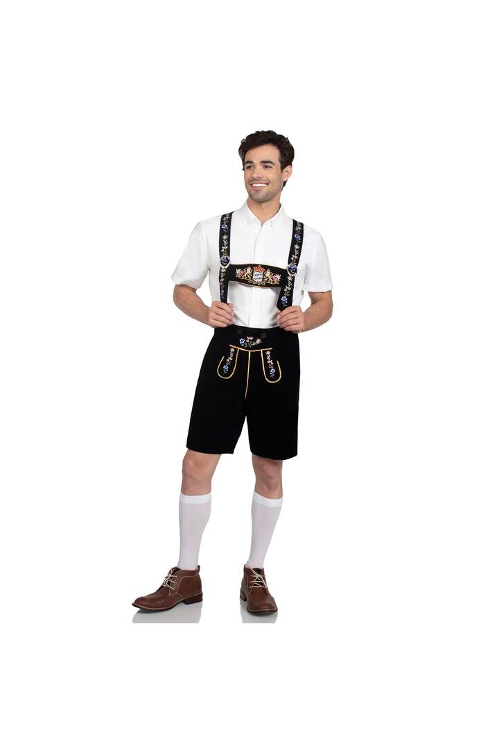 Leg Avenue Men's Bavarian Lederhosen Costume Black 6