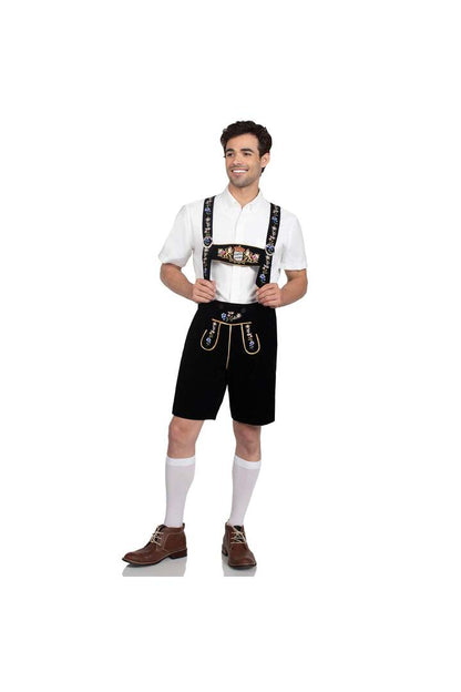 Leg Avenue Men's Bavarian Lederhosen Costume Black 6