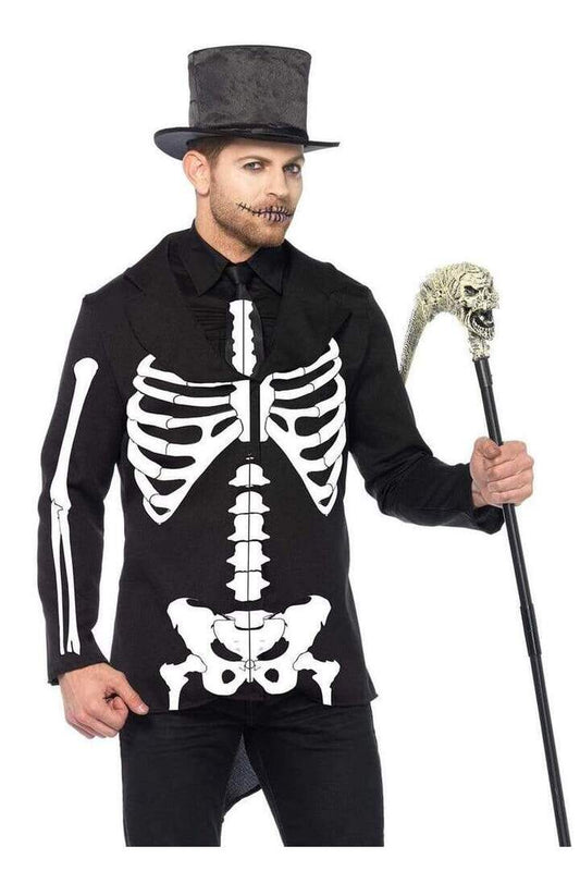 Leg Avenue Men's Bone Daddy Skeleton Costume Black/White in Small 