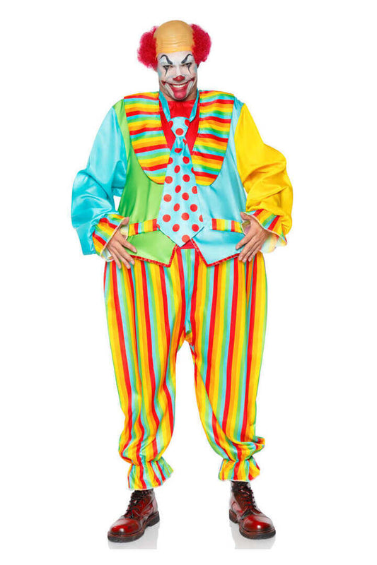Leg Avenue Men's Circus Clown Costume Set Yellow in One Size 