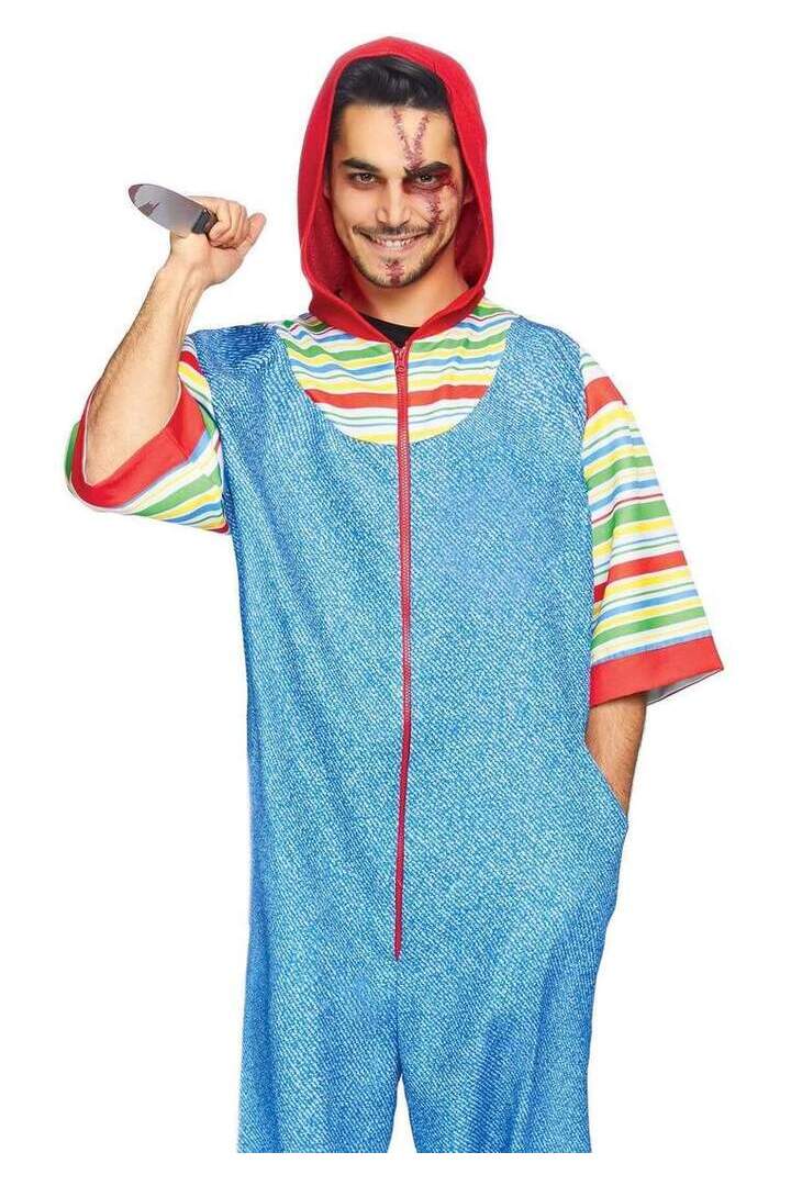 Leg Avenue Men's Creepy Killer Costume in Blue 