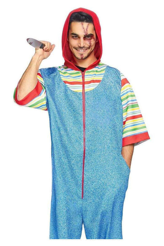 Leg Avenue Men's Creepy Killer Costume in Blue 