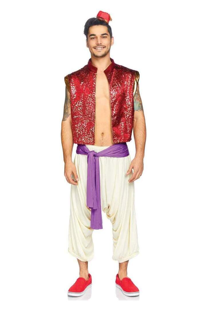 Leg Avenue Men's Desert Prince Costume in Red/White 3