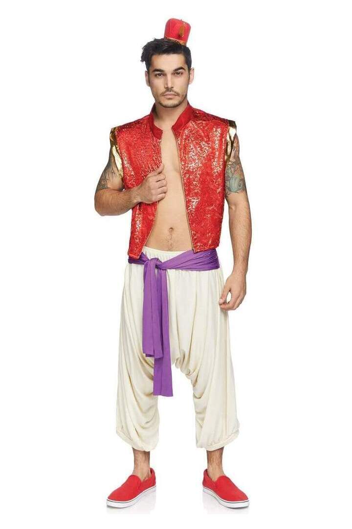Leg Avenue Men's Desert Prince Costume in Red/White 4