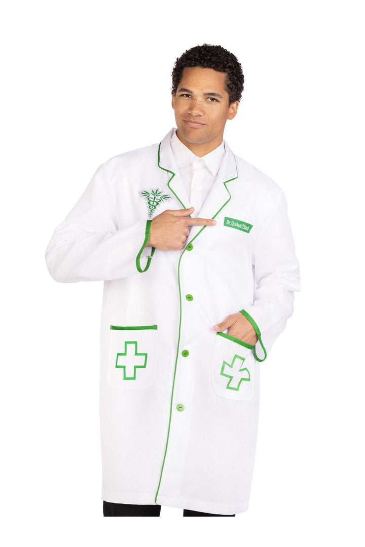 Leg Avenue Men's Dr. Graham O'Hash Costume White in One Size  5