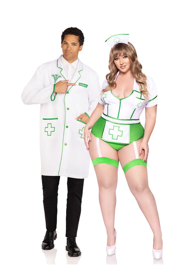 Leg Avenue Men's Dr. Graham O'Hash Costume White in One Size 