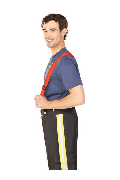 Leg Avenue Men's Fireman Costume in Black/Red 3