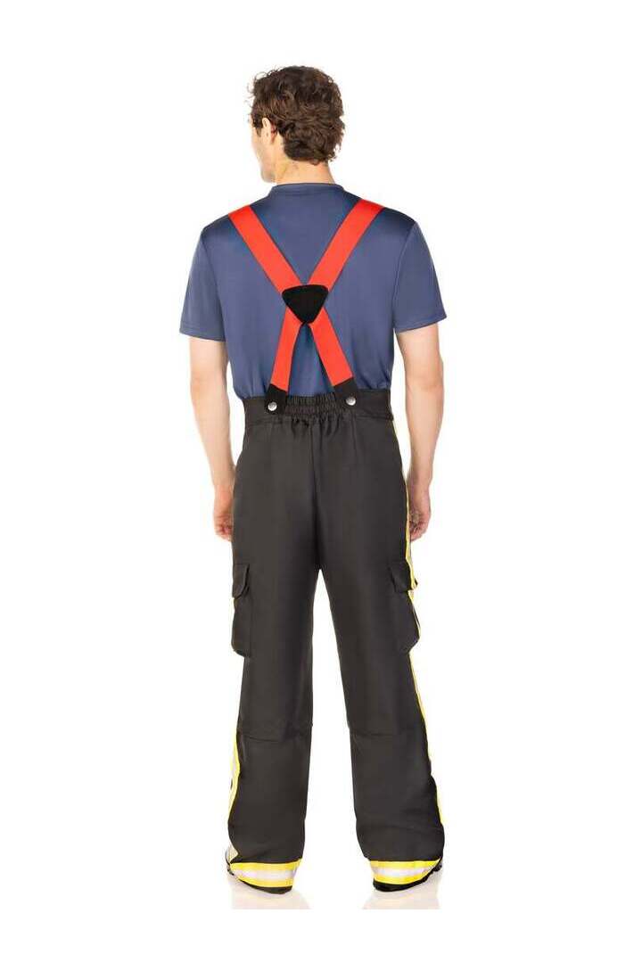 Leg Avenue Men's Fireman Costume in Black/Red 6