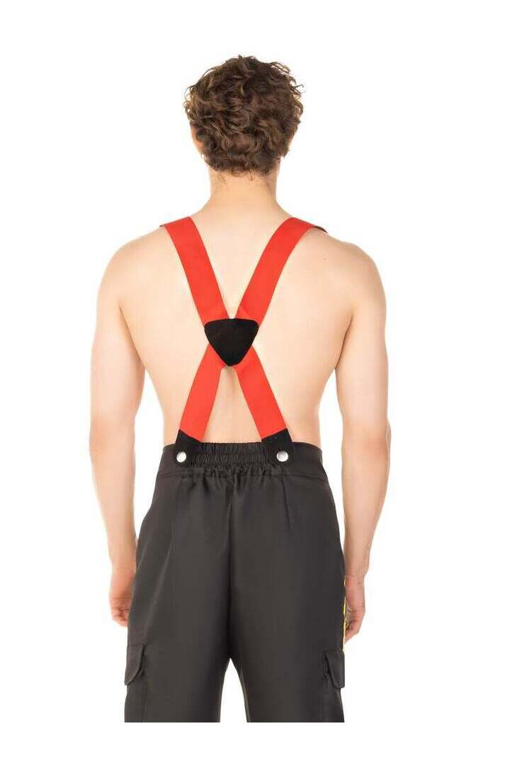 Leg Avenue Men's Fireman Costume in Black/Red 8