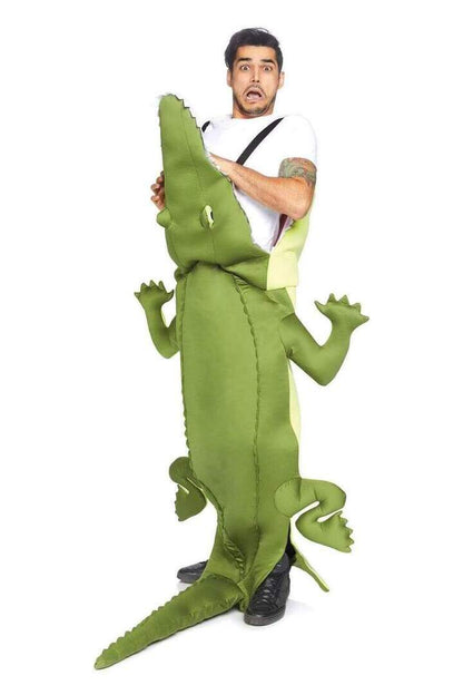 Leg Avenue Men's Man-Eating Alligator Costume Green in One Size 2