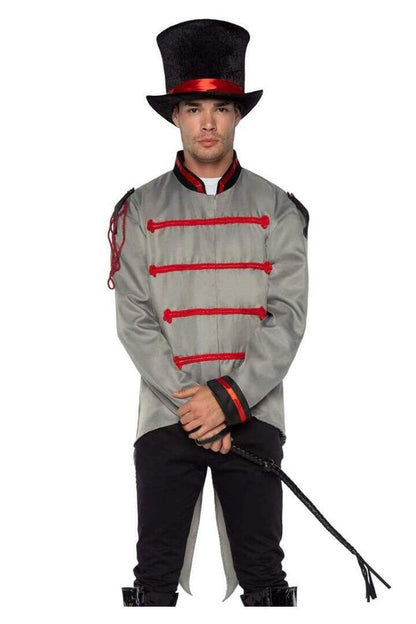 Leg Avenue Men's Military Jacket with Tails in Grey 