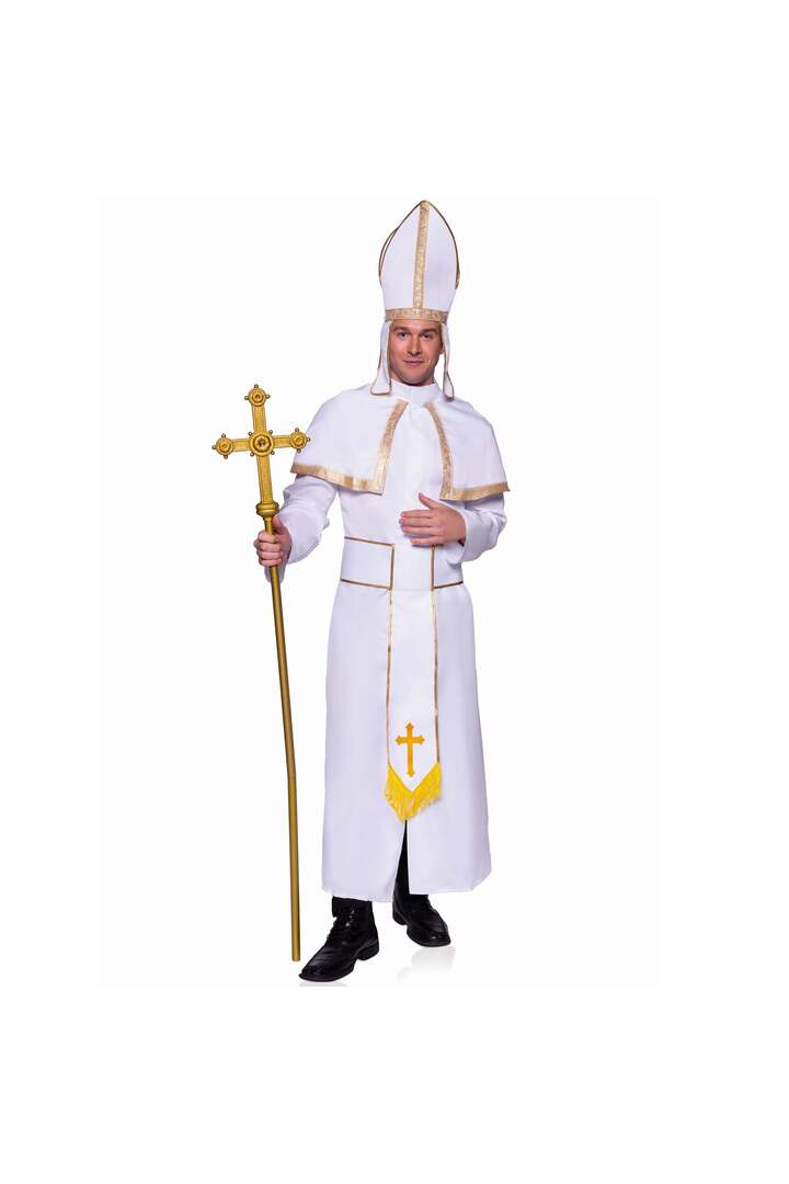 Leg Avenue Men's Pope Costume White 4