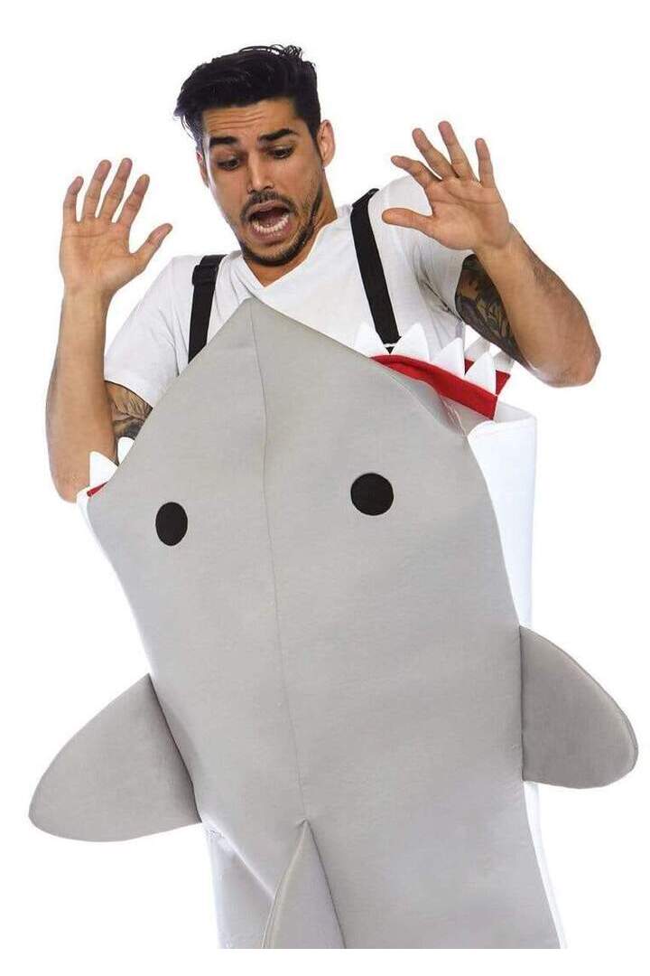 Leg Avenue Men's Shark Attack Costume Grey in One Size 
