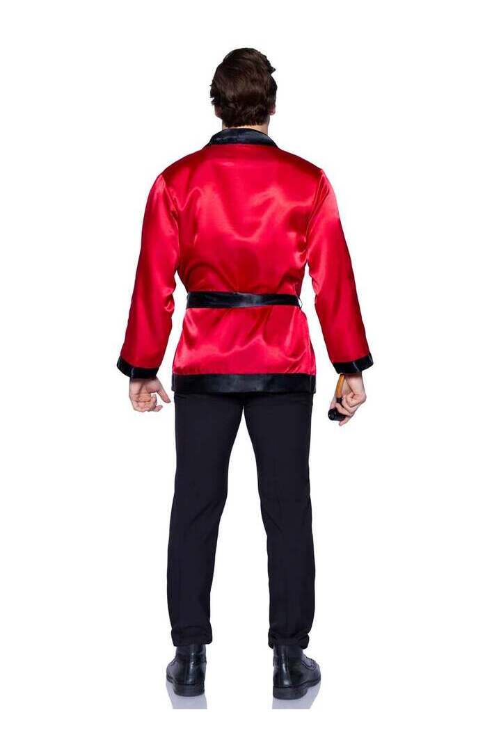 Leg Avenue Men's Smoking Jacket Costume Burgundy/Black in One Size 2
