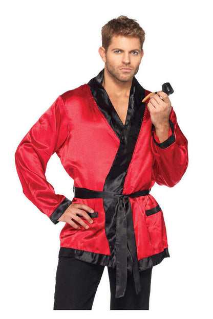 Leg Avenue Men's Smoking Jacket Costume Burgundy/Black in One Size 5