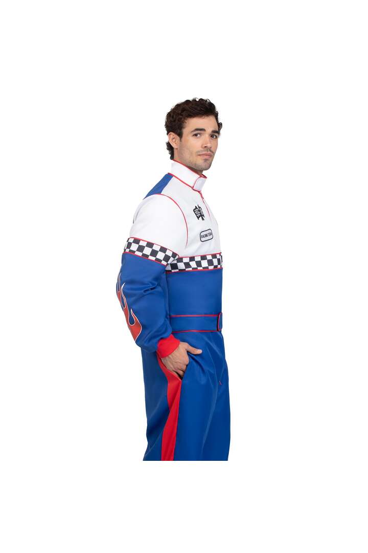 Leg Avenue Men's Speedway Racer Costume Blue/White 2