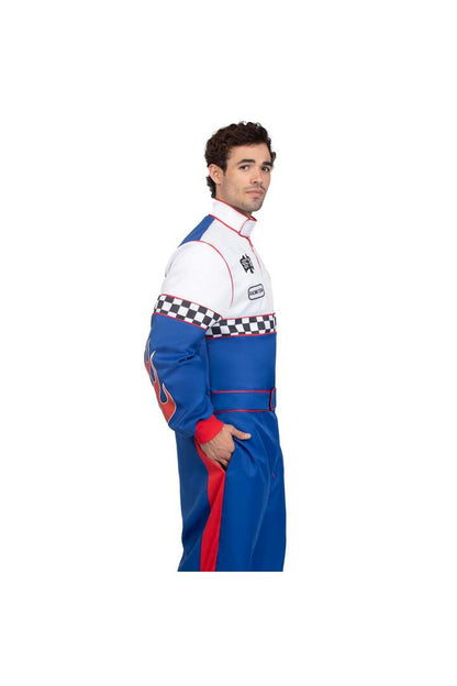 Leg Avenue Men's Speedway Racer Costume Blue/White 2