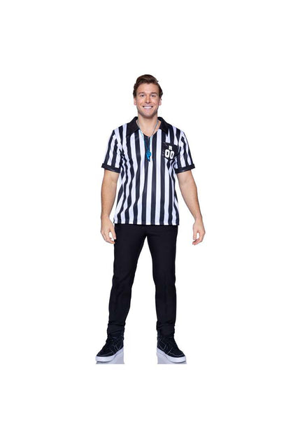 Leg Avenue Men's Sports Referee Costume Black/White 2