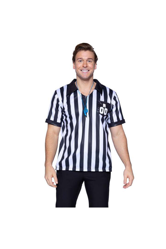 Leg Avenue Men's Sports Referee Costume Black/White 