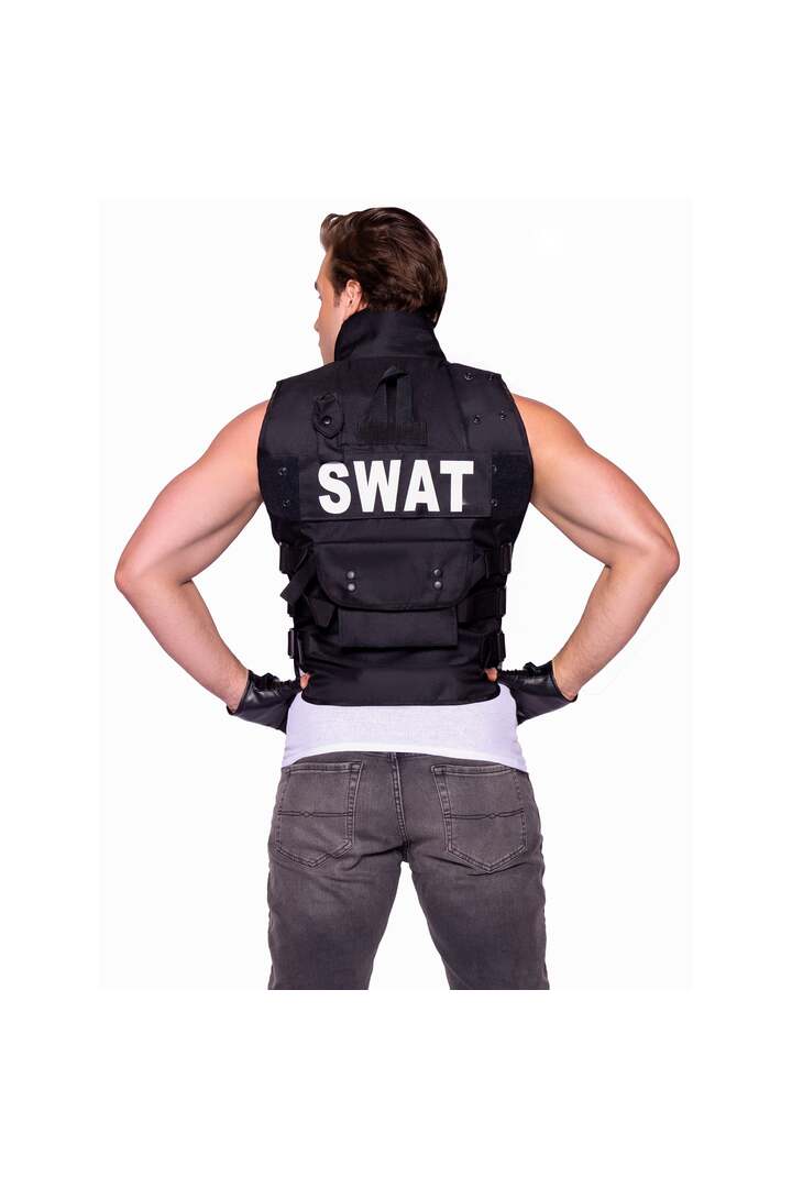 Leg Avenue Men's SWAT Commander Costume Black in One Size 2