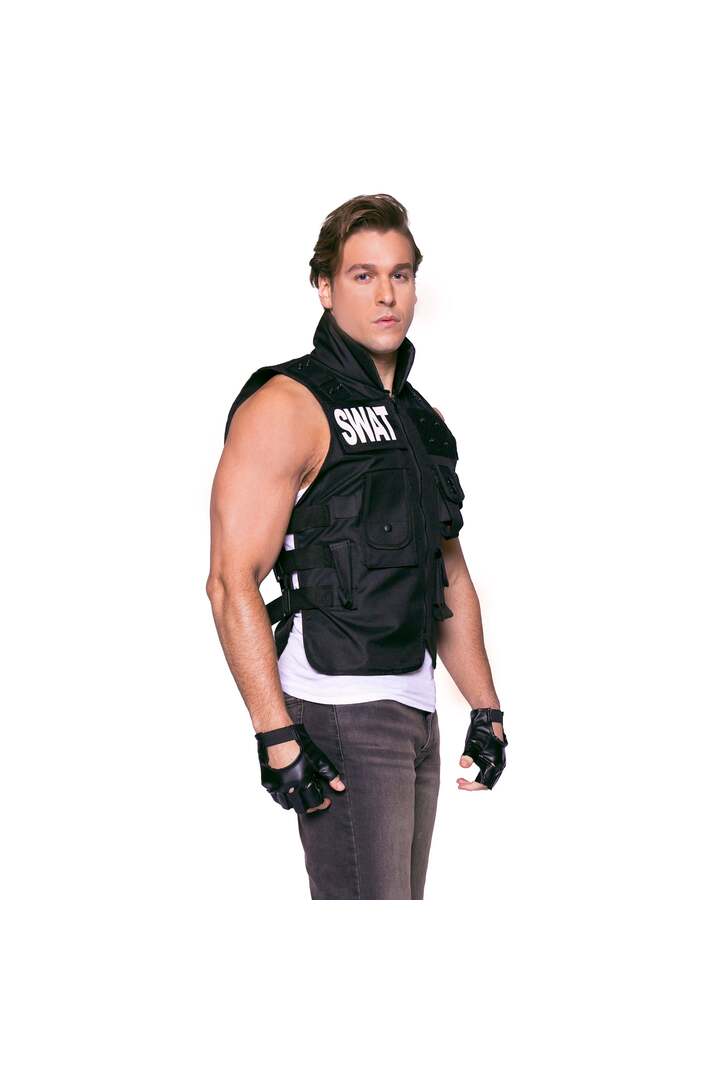 Leg Avenue Men's SWAT Commander Costume Black in One Size 3