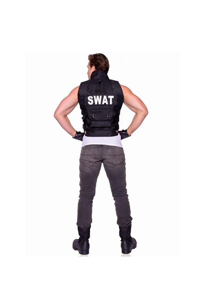 Leg Avenue Men's SWAT Commander Costume Black in One Size 5