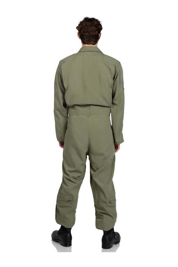Leg Avenue Men's Top Gun Costume Flight Suit in Green 5