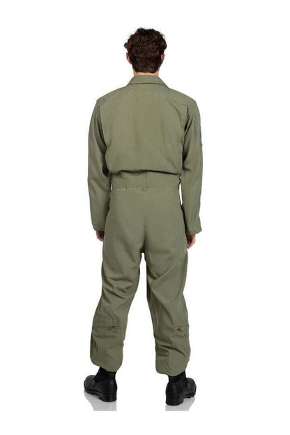 Leg Avenue Men's Top Gun Costume Flight Suit in Green 5
