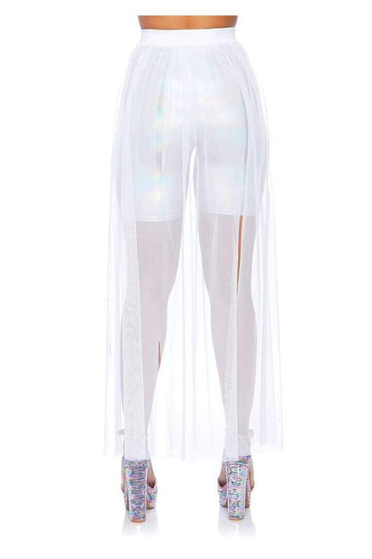 Leg Avenue Multi Slit Sheer Full Length Maxi Skirt in One Size 1
