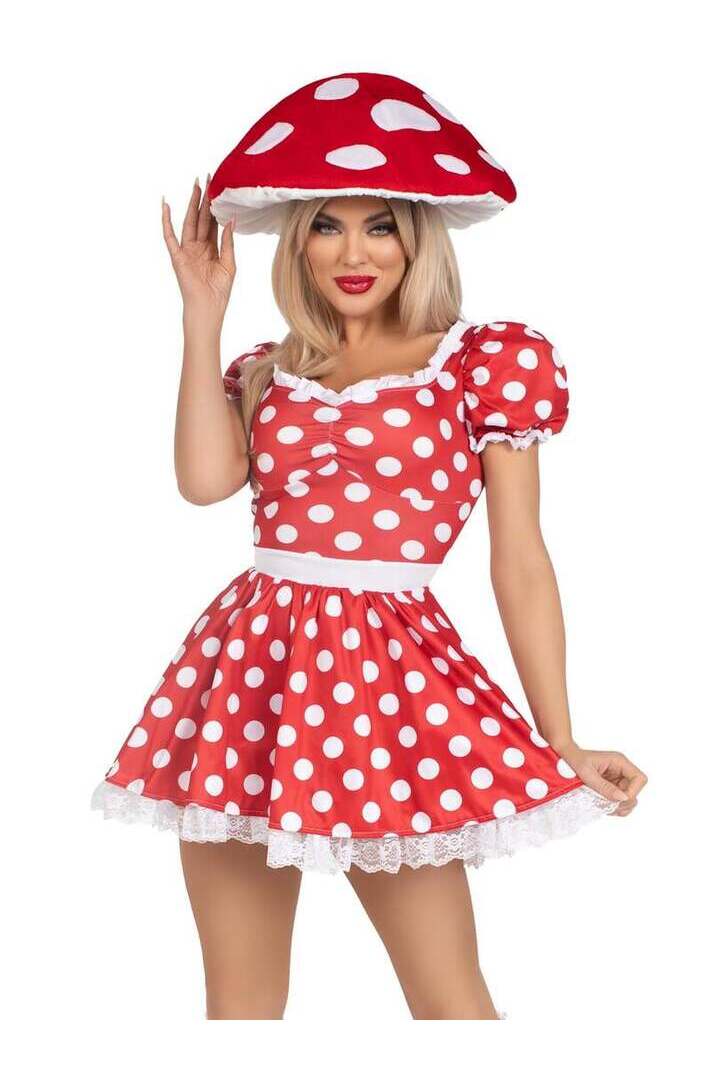 Leg Avenue Mushroom Hat Red/White in One Size 1