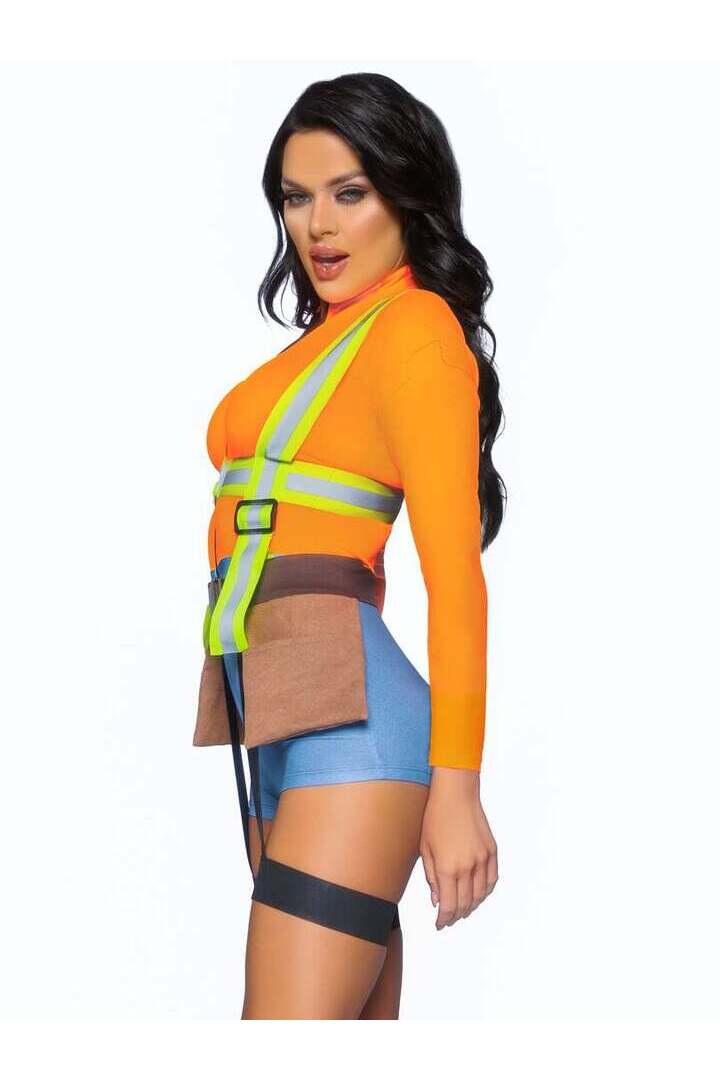 Leg Avenue Nailed It Construction Worker Costume in Orange 2
