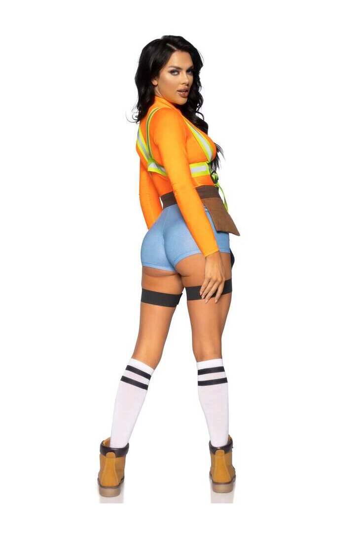 Leg Avenue Nailed It Construction Worker Costume in Orange 5