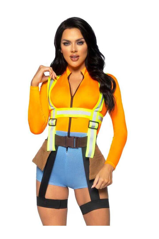 Leg Avenue Nailed It Construction Worker Costume in Orange 