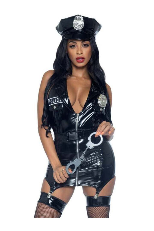 Leg Avenue Naughty Cop Costume in Black 