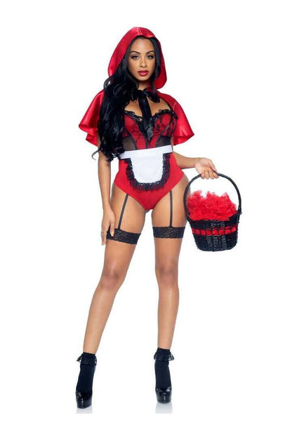 Leg Avenue Naughty Miss Red Riding Hood Costume in Red 2