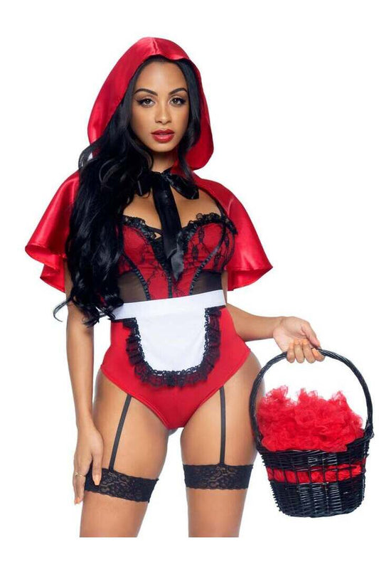 Leg Avenue Naughty Miss Red Riding Hood Costume in Red 