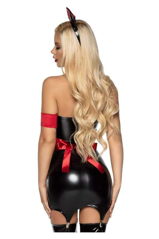 Leg Avenue Naughty Nurse Costume in Black/Red 1