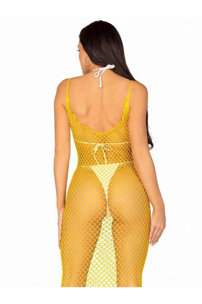 Leg Avenue Never Enough Backless Maxi Dress in One Size 16