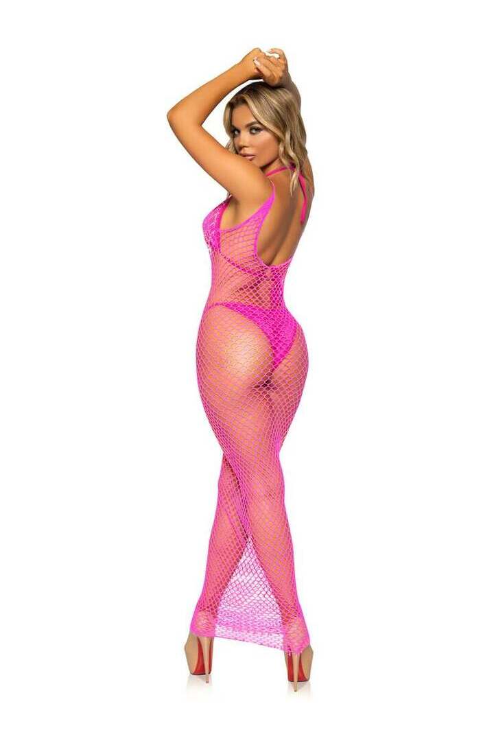 Leg Avenue Never Enough Backless Maxi Dress in One Size 24